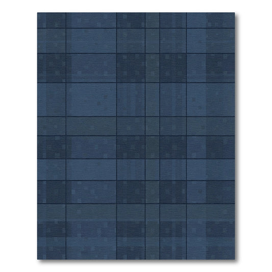 Deep Blue Tile Rectangle Rug