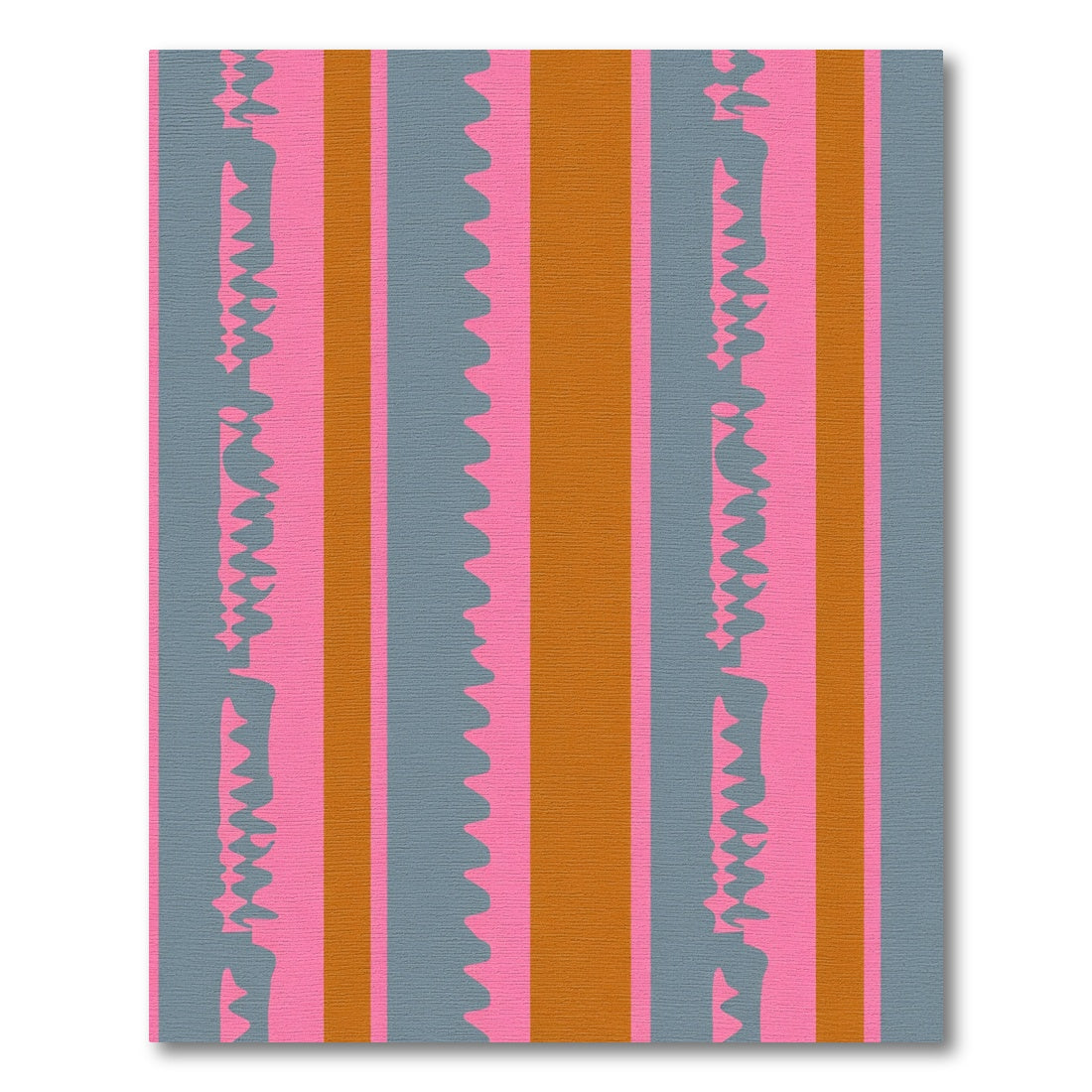 Pink Gray Orange Striped Abstraction Rug