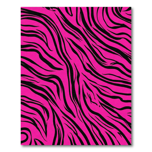 Hot Pink Zebra Stripe Aura Rug