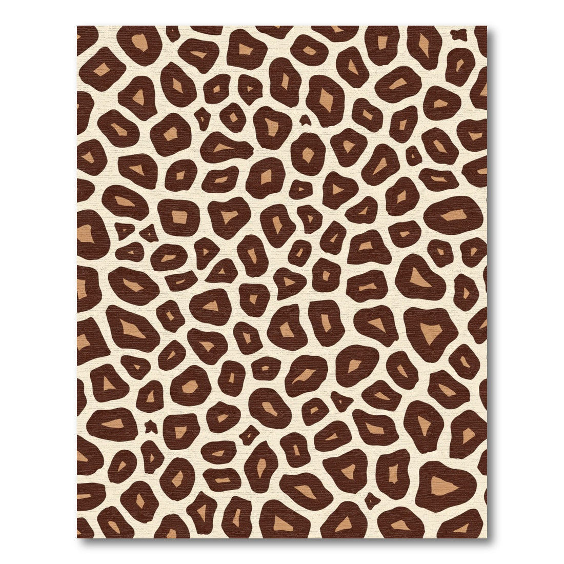 Brown Tan Animal Print Spots Rug