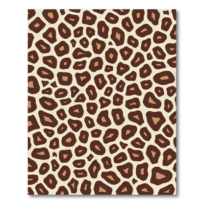 Brown Tan Animal Print Spots Rug