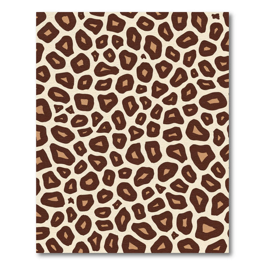 Brown Tan Animal Print Spots Rug