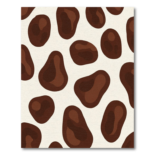 Brown Spots Abstract Shape Rug