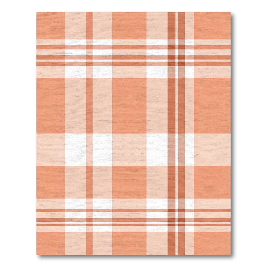 Coral White Buffalo Check Rug