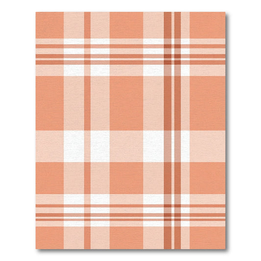 Coral White Buffalo Check Rug