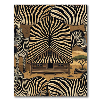 Bold Zebra Stripes Cabin Graphic Rug