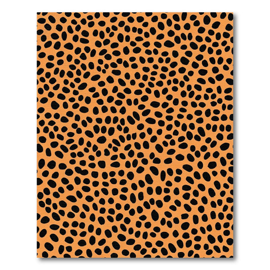 Bold Orange Black Spotted Animal Print Rug