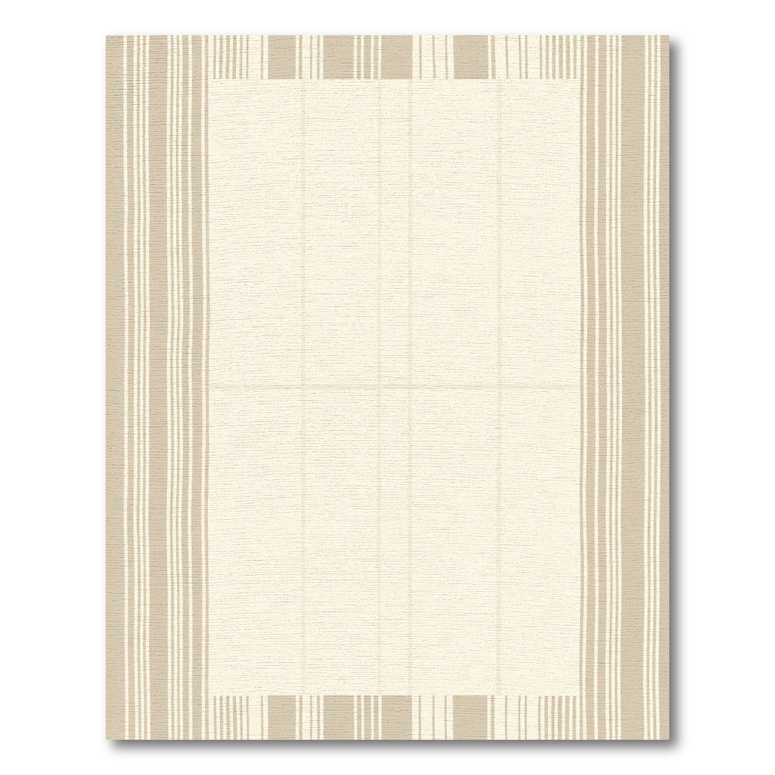 Striped Beige Geometric Window Rug