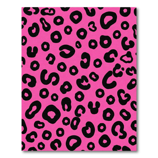 Bold Pink Black Spots Rug