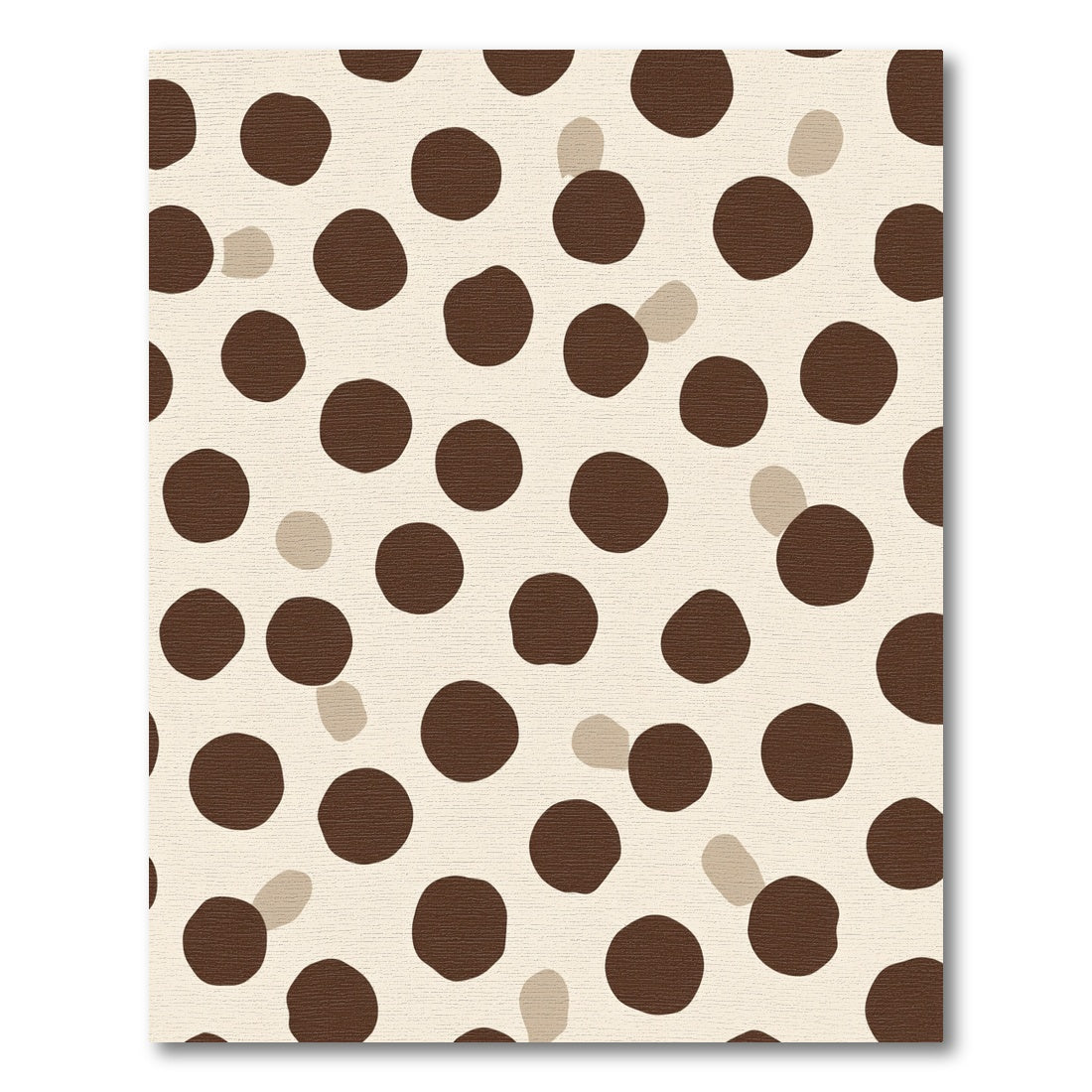 Brown Cream Polka Dot Scatter Rug