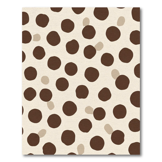 Brown Cream Polka Dot Scatter Rug