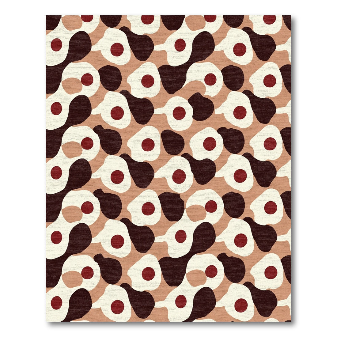 Midcentury Ochre Blob Cluster Rug