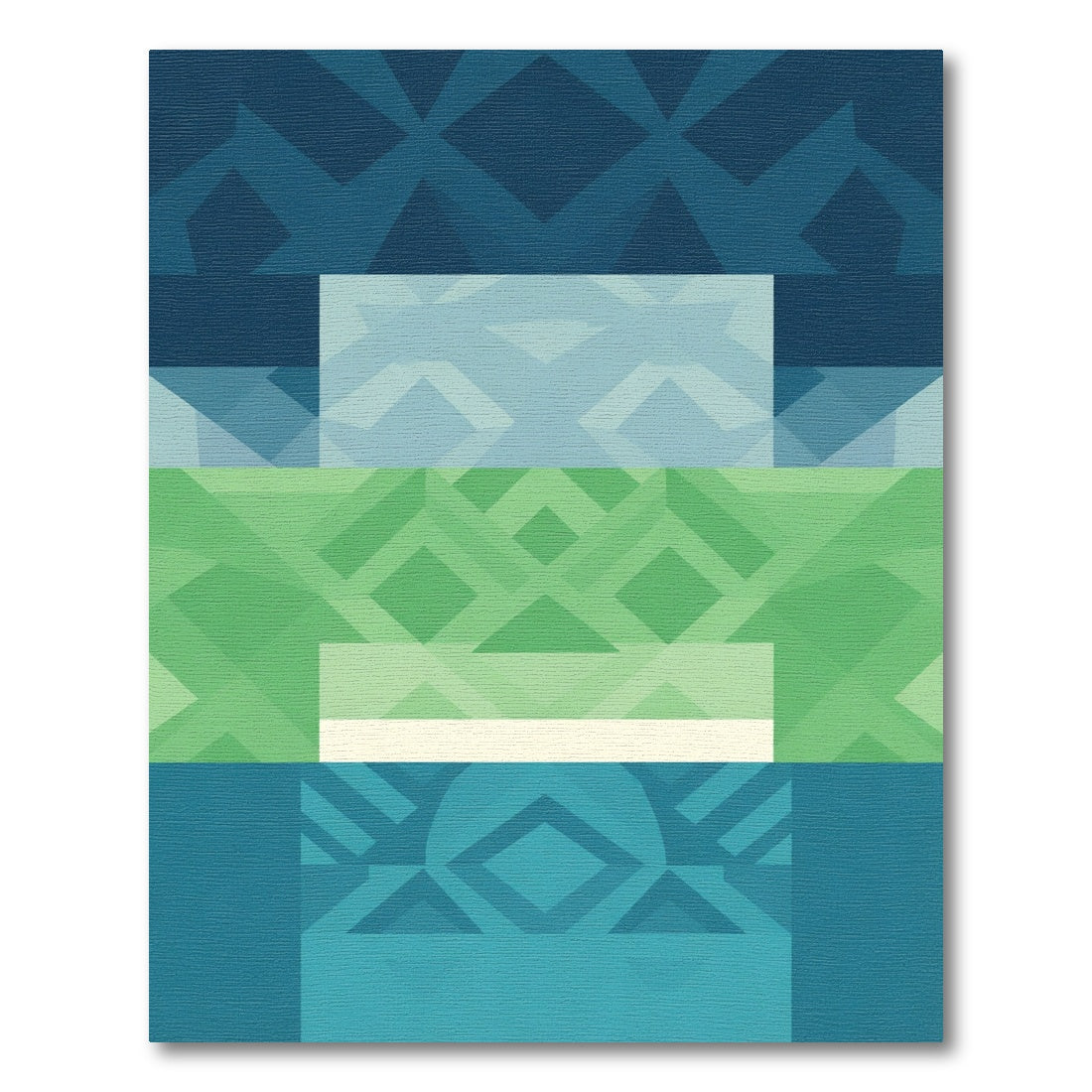 Abstract Geometric Diamond Stripes Rug