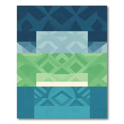 Abstract Geometric Diamond Stripes Rug