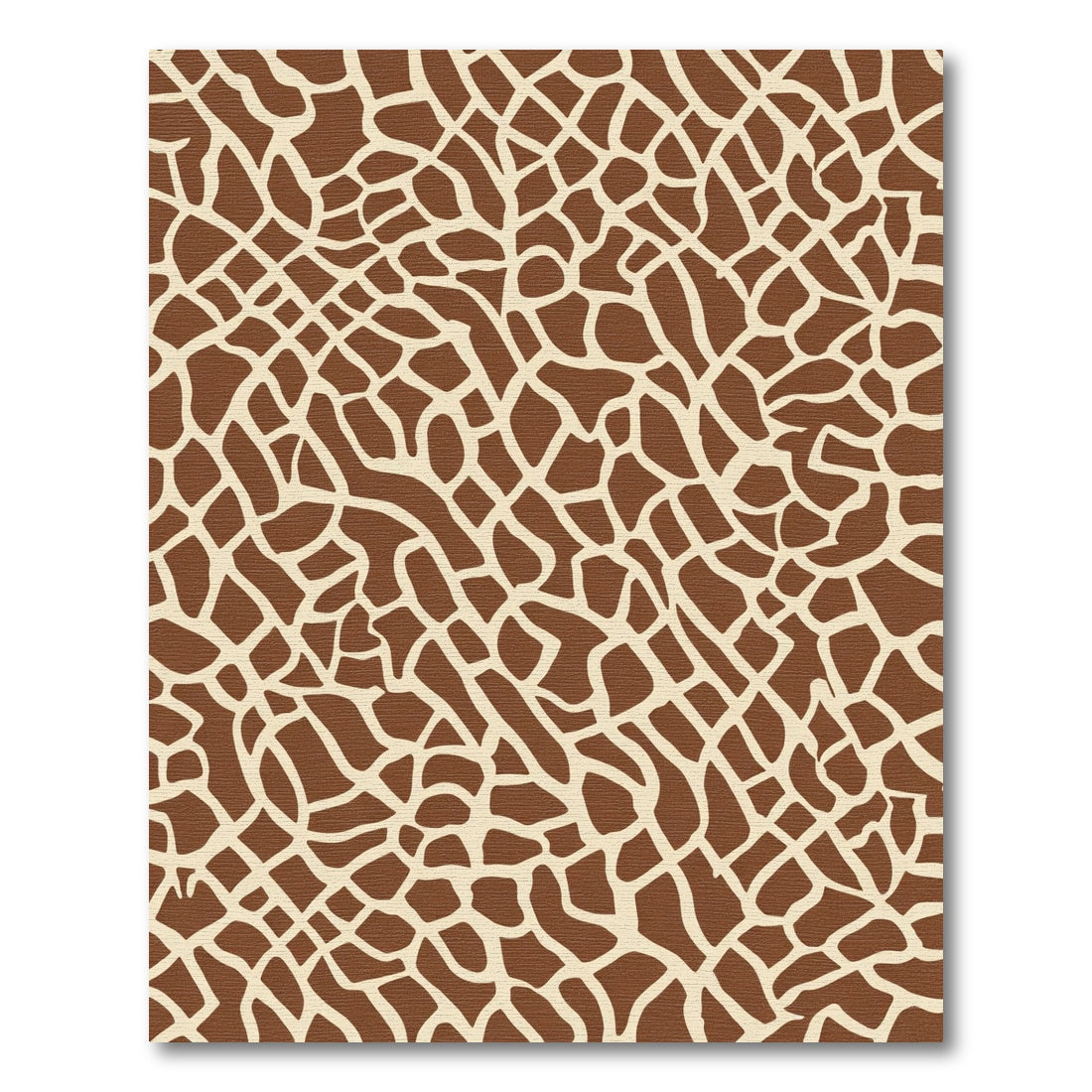 Brown Cream Giraffe Skin Irregular Overlay Rug