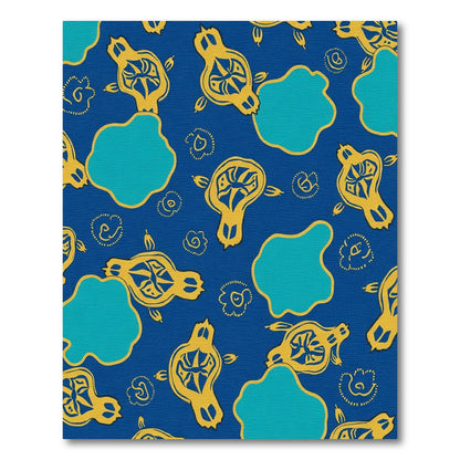 Golden Turtle Ocean Swirl Rug