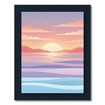 Pastel Sunset Landscape Horizon Rug