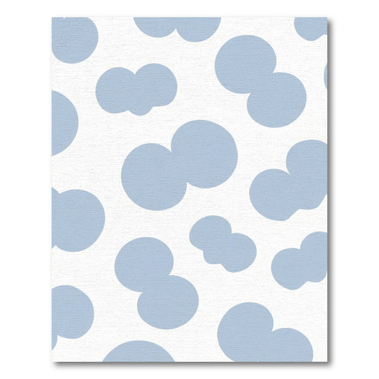 Pastel Blue Cloudscape Forms Rug