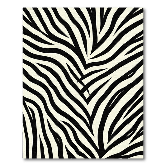 Classic Black White Zebra Stripes Rug