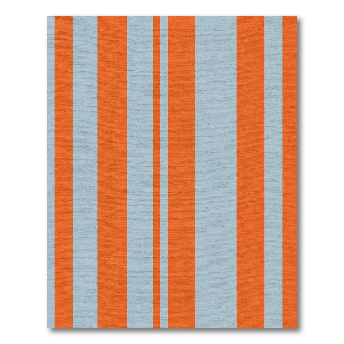 Bold Orange Light Blue Stripe Rug