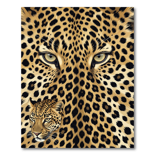Intense Golden Leopard Eye Portrait Rug