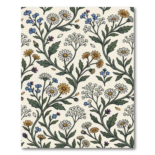Vintage Wildflower Meadow Floral Cream Rug