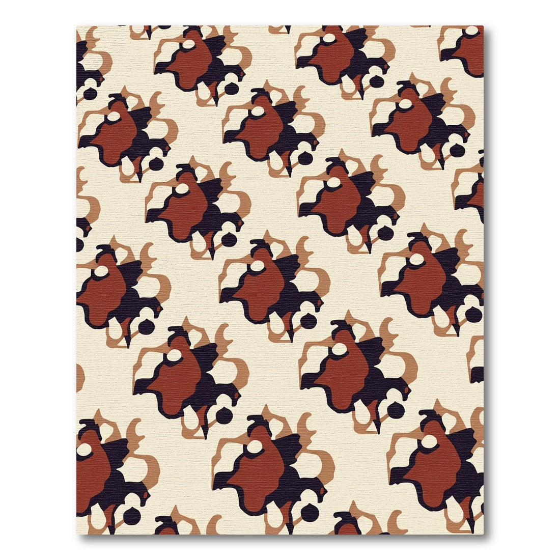 Abstract Saffron Floral Swirl Rug