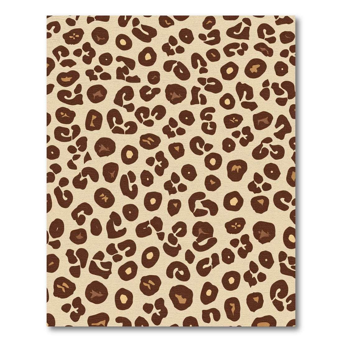 Earthy Brown Leopard Spots Rug