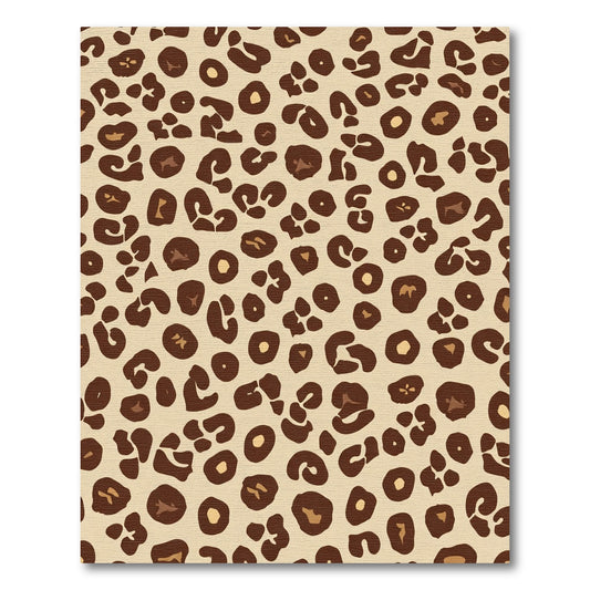 Earthy Brown Leopard Spots Rug