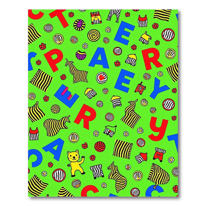 Vibrant Primary Alphabet Zoo Rug