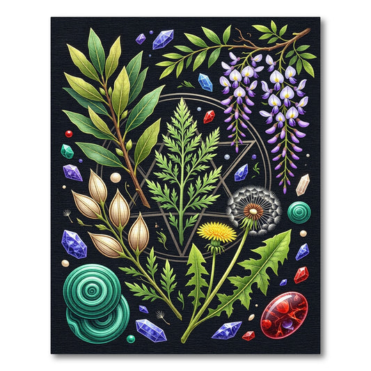 Botanical Alchemy Crystal Sacred Geometry Interior Rug