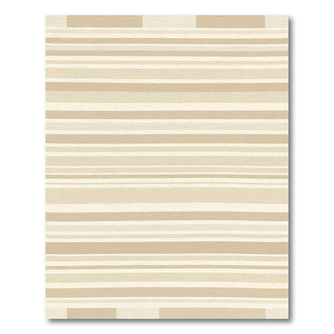 Earthy Tan Wide Stripe Rug