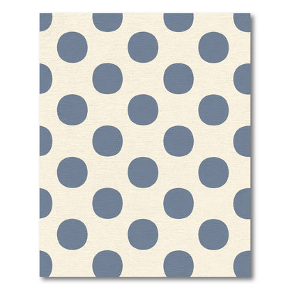 Indigo Polka Dot Grid Rug