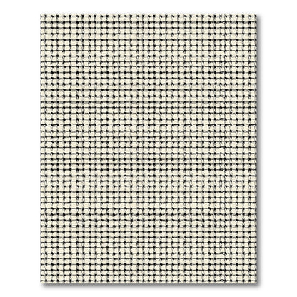 Cream Black Grid Texture Rug