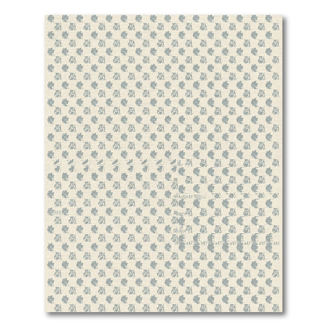 Subtle Blue Leaf Scatter Rug