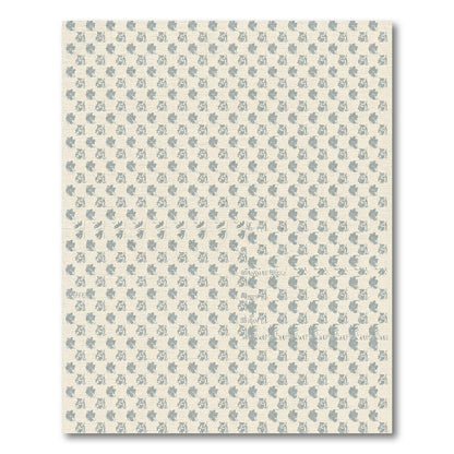 Subtle Blue Leaf Scatter Rug