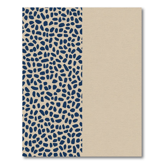 Navy Beige Organic Pebble Rug