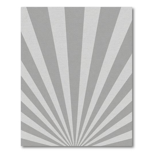Monochromatic Sunburst Radiating Lines Rug