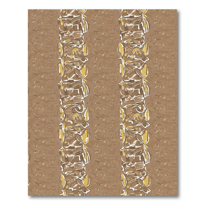Earthy Tone Vertical Floral Stripe Rug