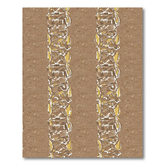 Earthy Tone Vertical Floral Stripe Rug