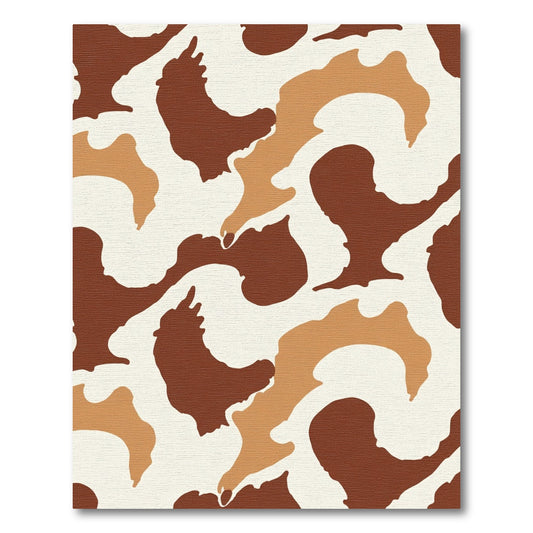 Earthy Tones Abstract Organic Rug