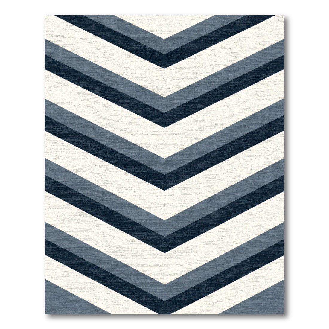 Navy Blue Chevron Zigzag Stripes Rug