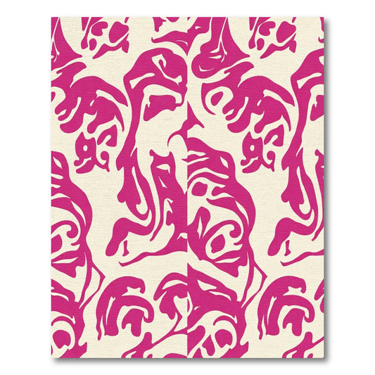 Bold Magenta Organic Swirl Rug