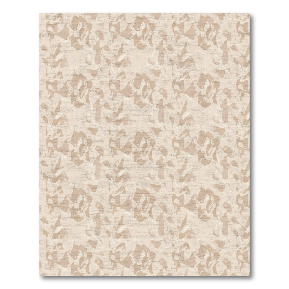 Neutral Tone Abstract Floral Rug