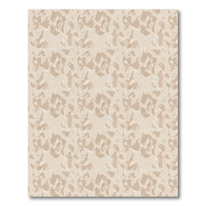 Neutral Tone Abstract Floral Rug