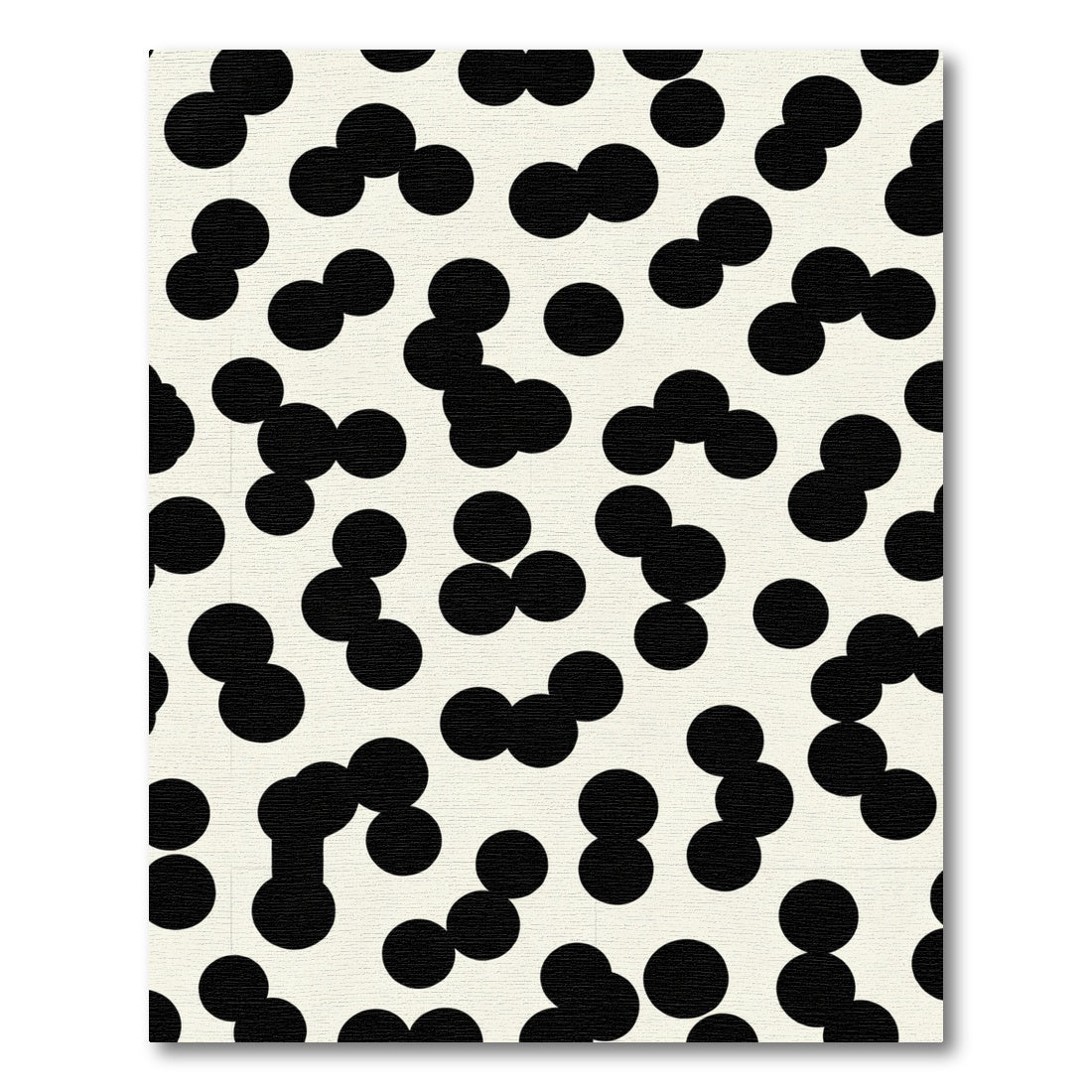 Black Circles Cream Background Composition Rug