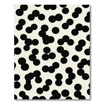 Black Circles Cream Background Composition Rug