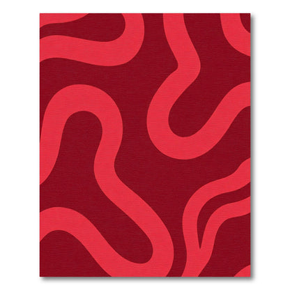 Crimson Red Organic Flow Rug