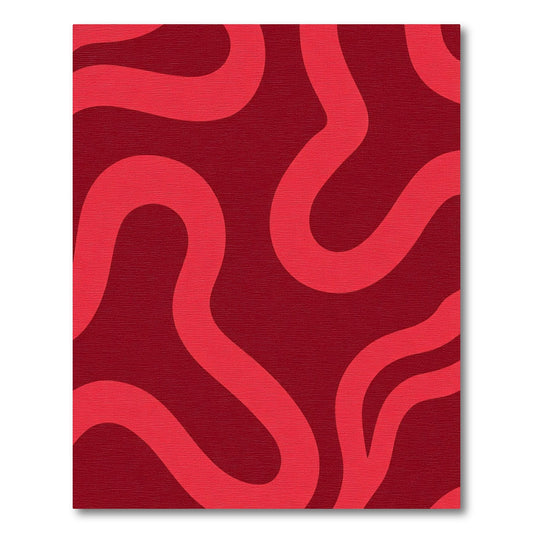 Crimson Red Organic Flow Rug
