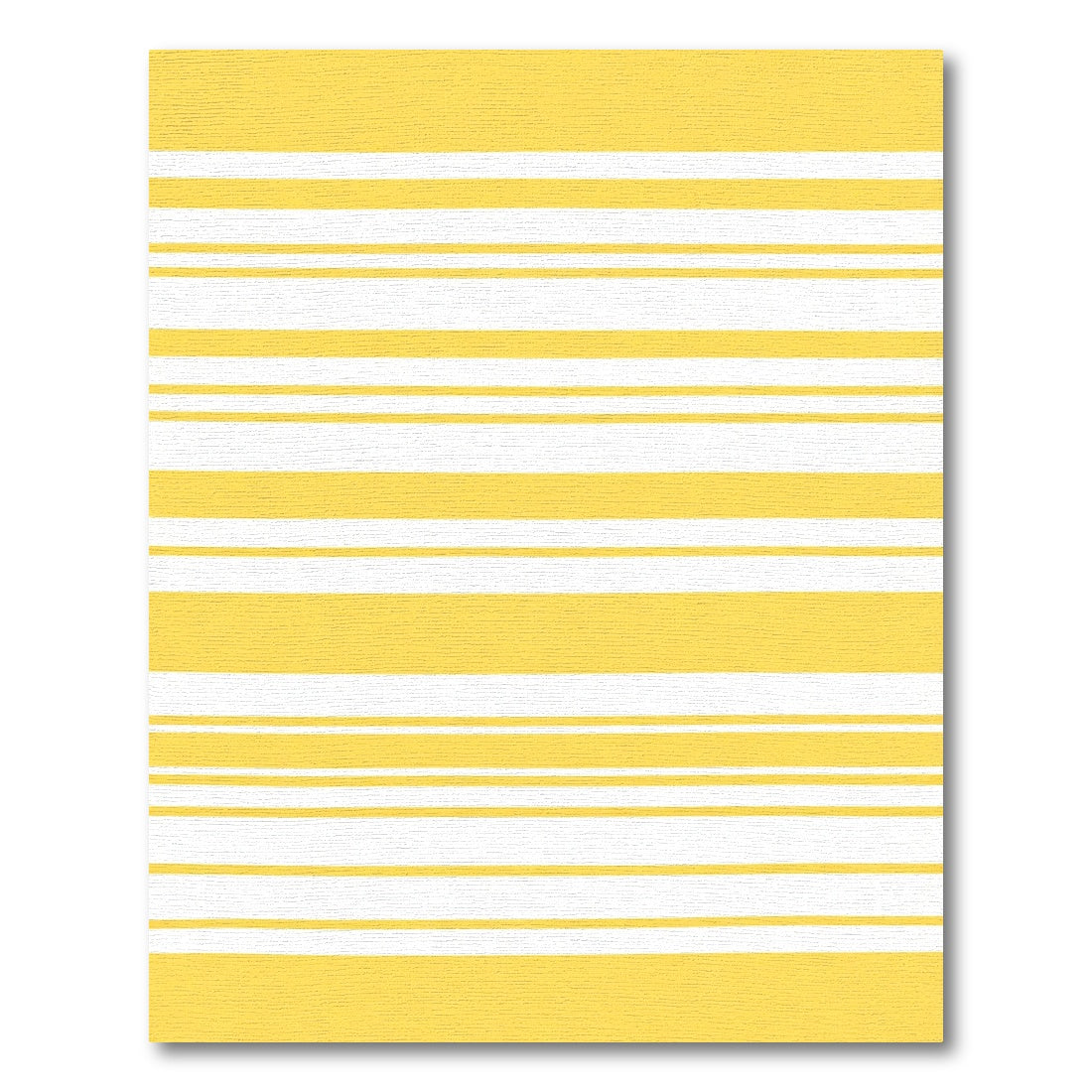 Sunny Yellow White Horizontal Stripes Rug